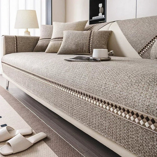 Hasure Kaymaz Tabanlı Koltuk Örtüsü Seti